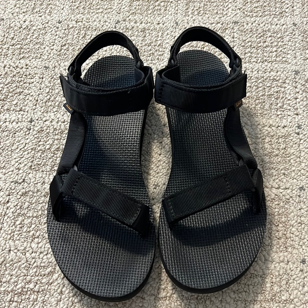 Black Teva sandals